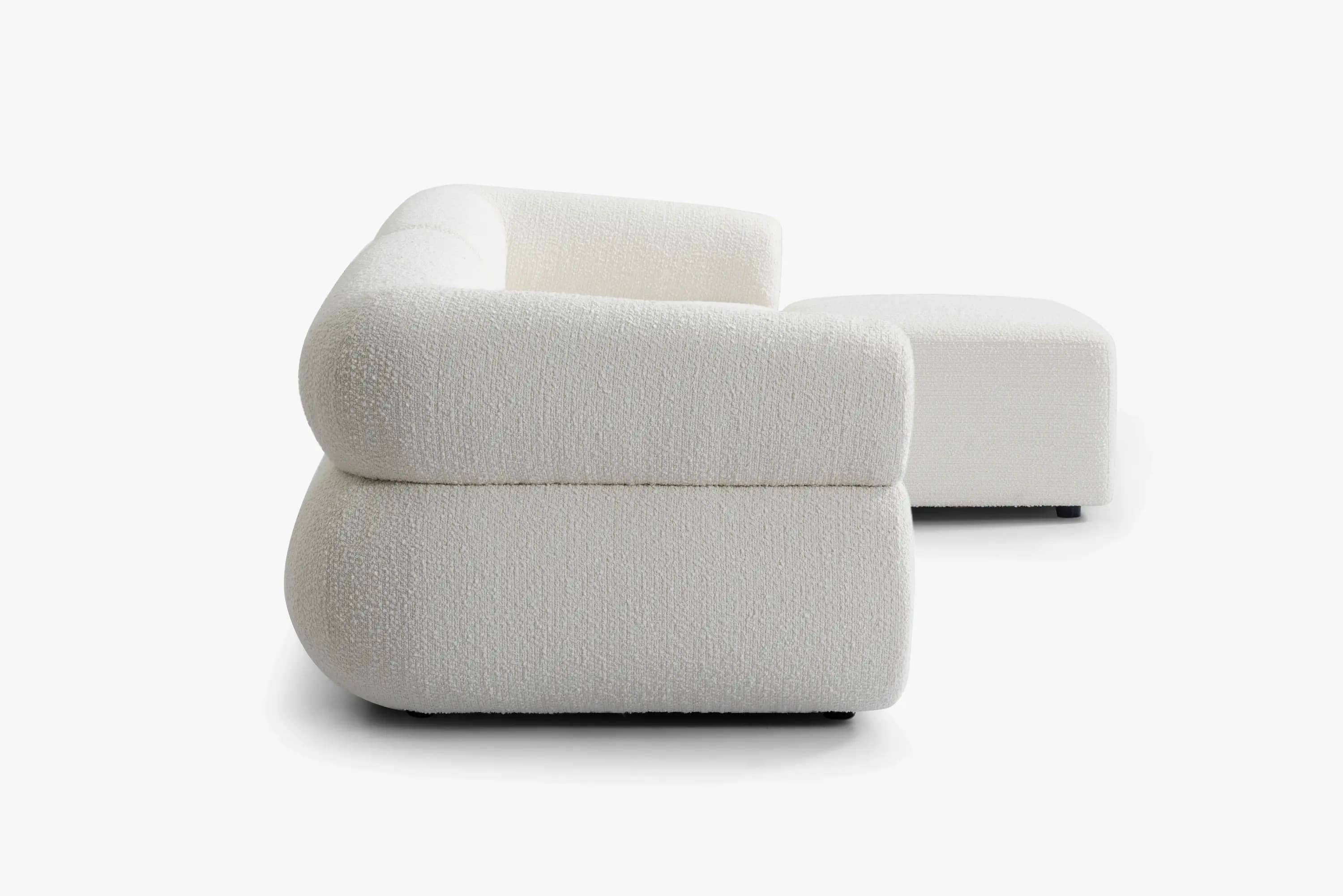 2-piece m. puf i Bouclé