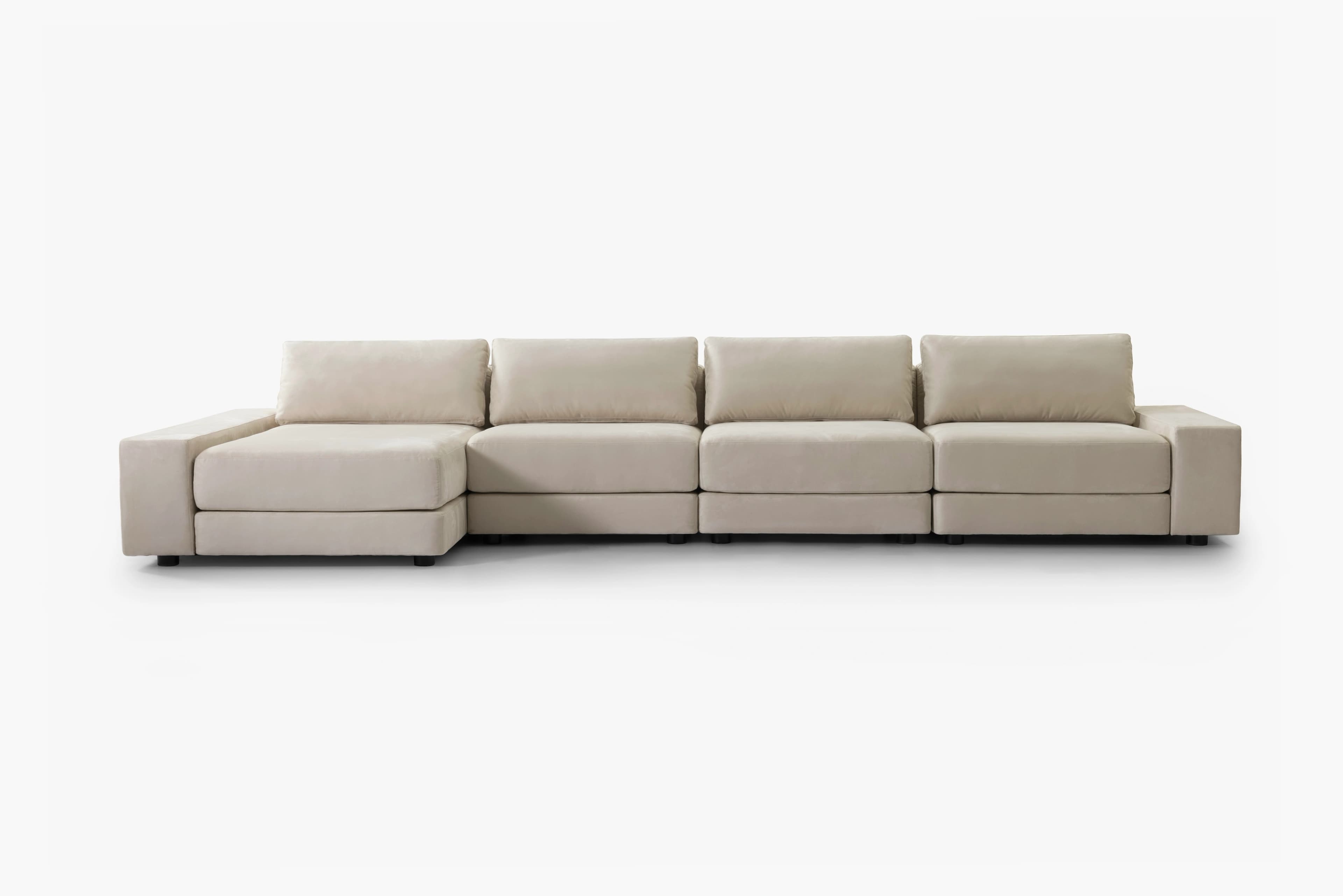 4-piece chaiselong i Eco Ruskind