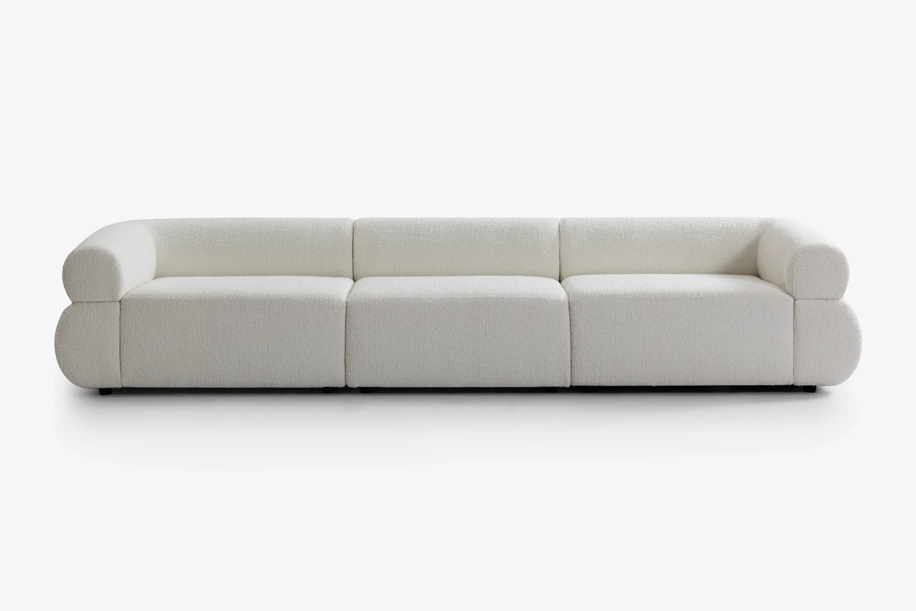 3-piece modulsofa i Bouclé