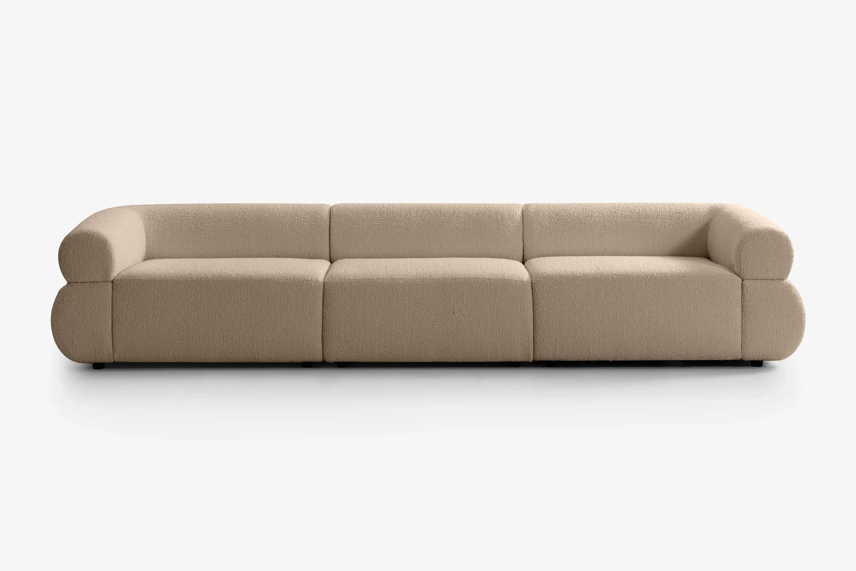 3-piece modulsofa i Bouclé