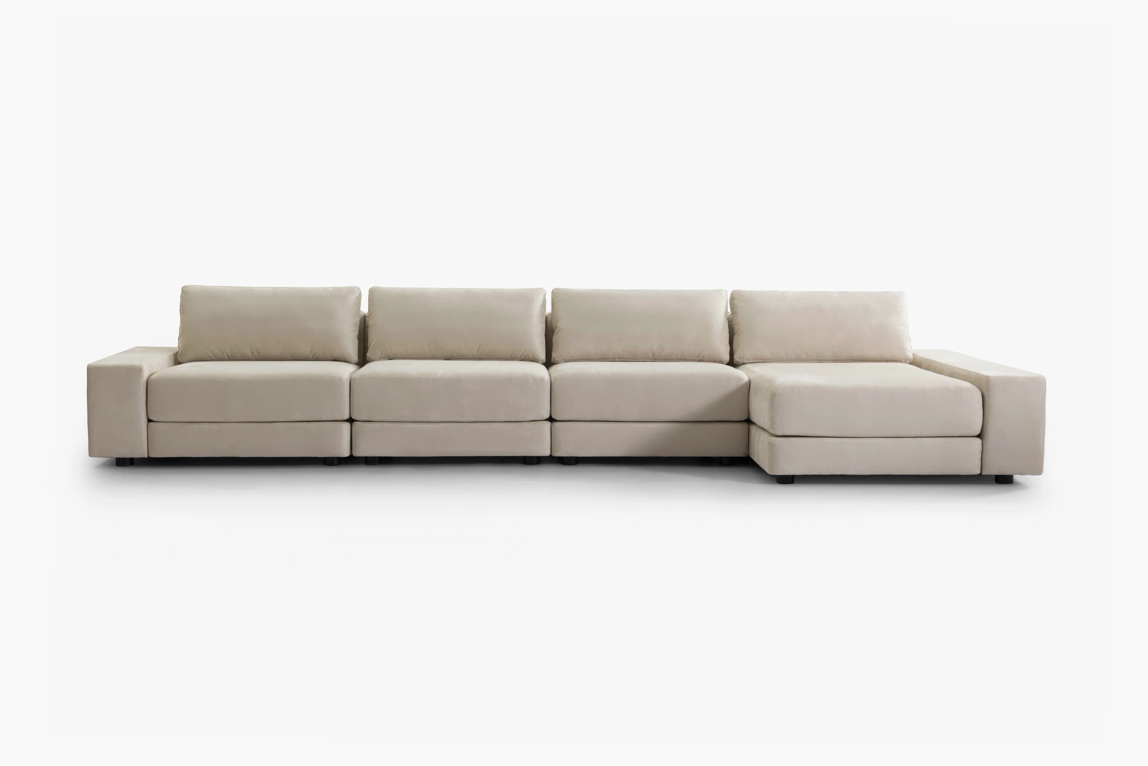 4-piece chaiselong i Eco Ruskind
