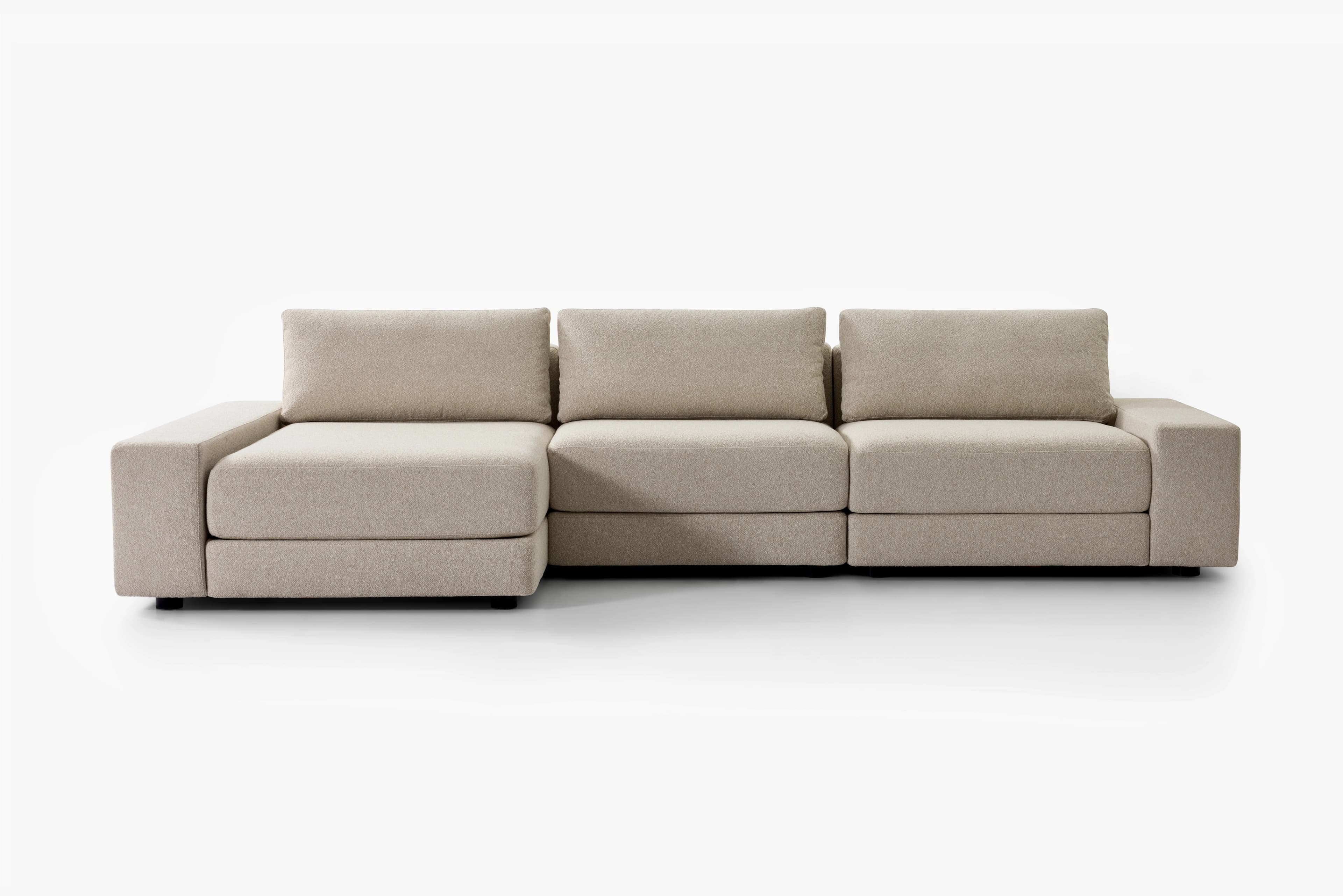 3-piece chaiselong i Cambie Bouclé