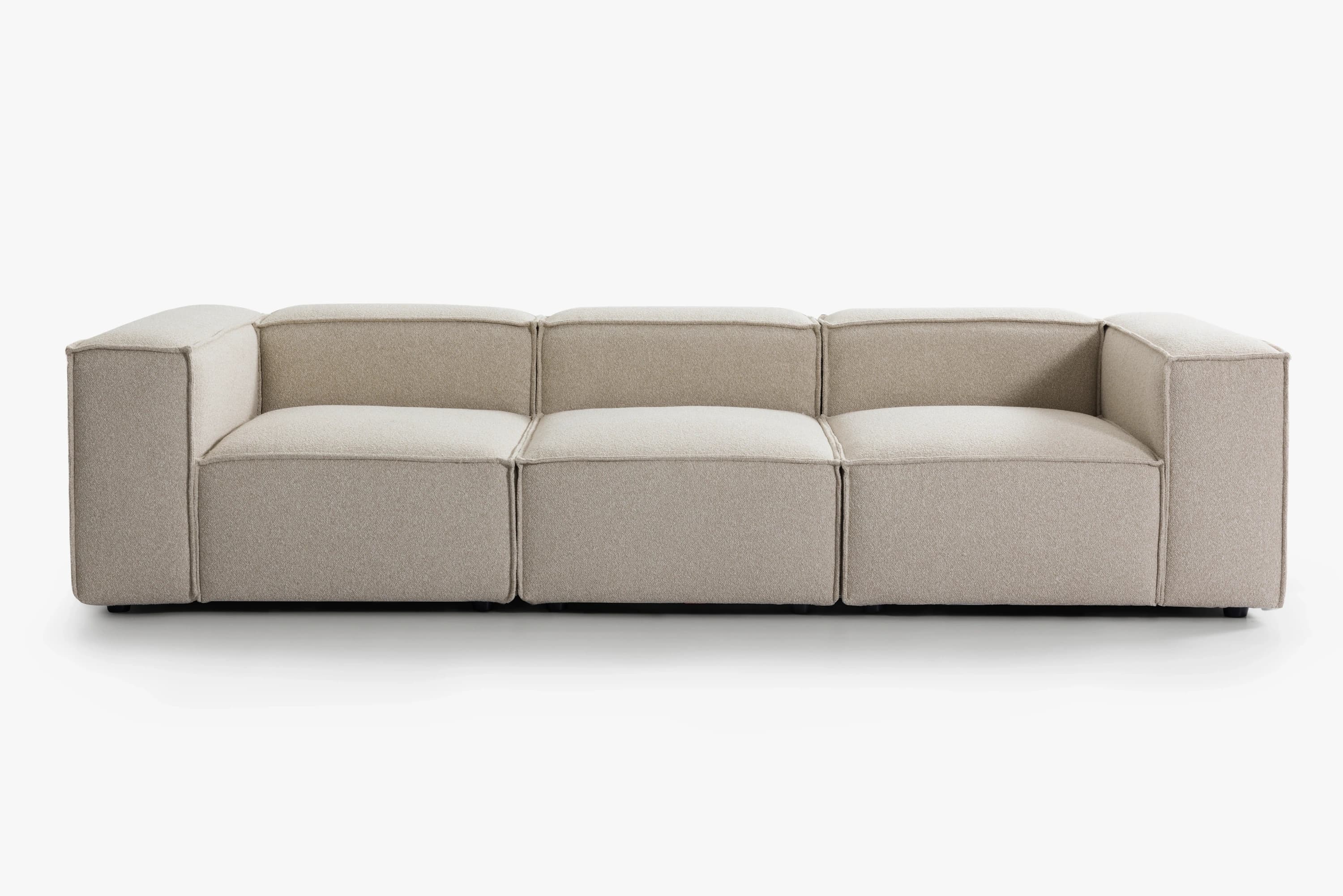 3-piece modulsofa m. aftageligt betræk i Cambie Bouclé