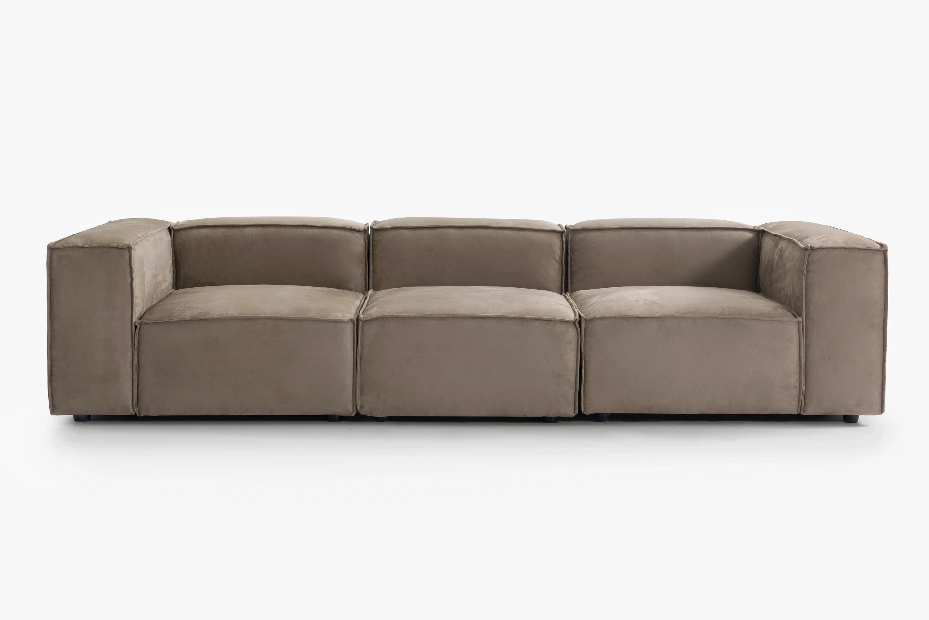 3-piece modulsofa m. aftageligt betræk i Eco Ruskind