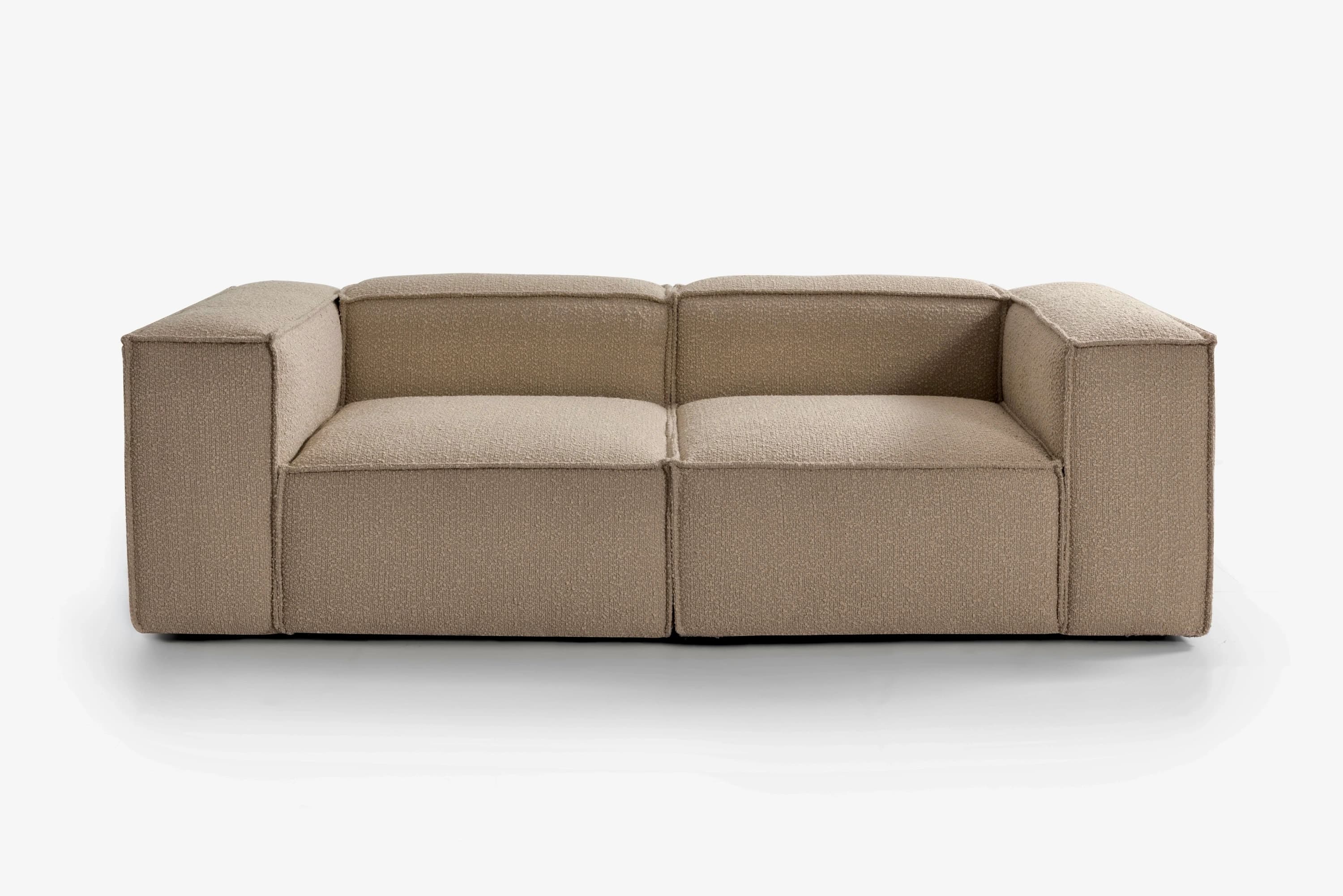 2-piece modulsofa m. aftageligt betræk i Bouclé