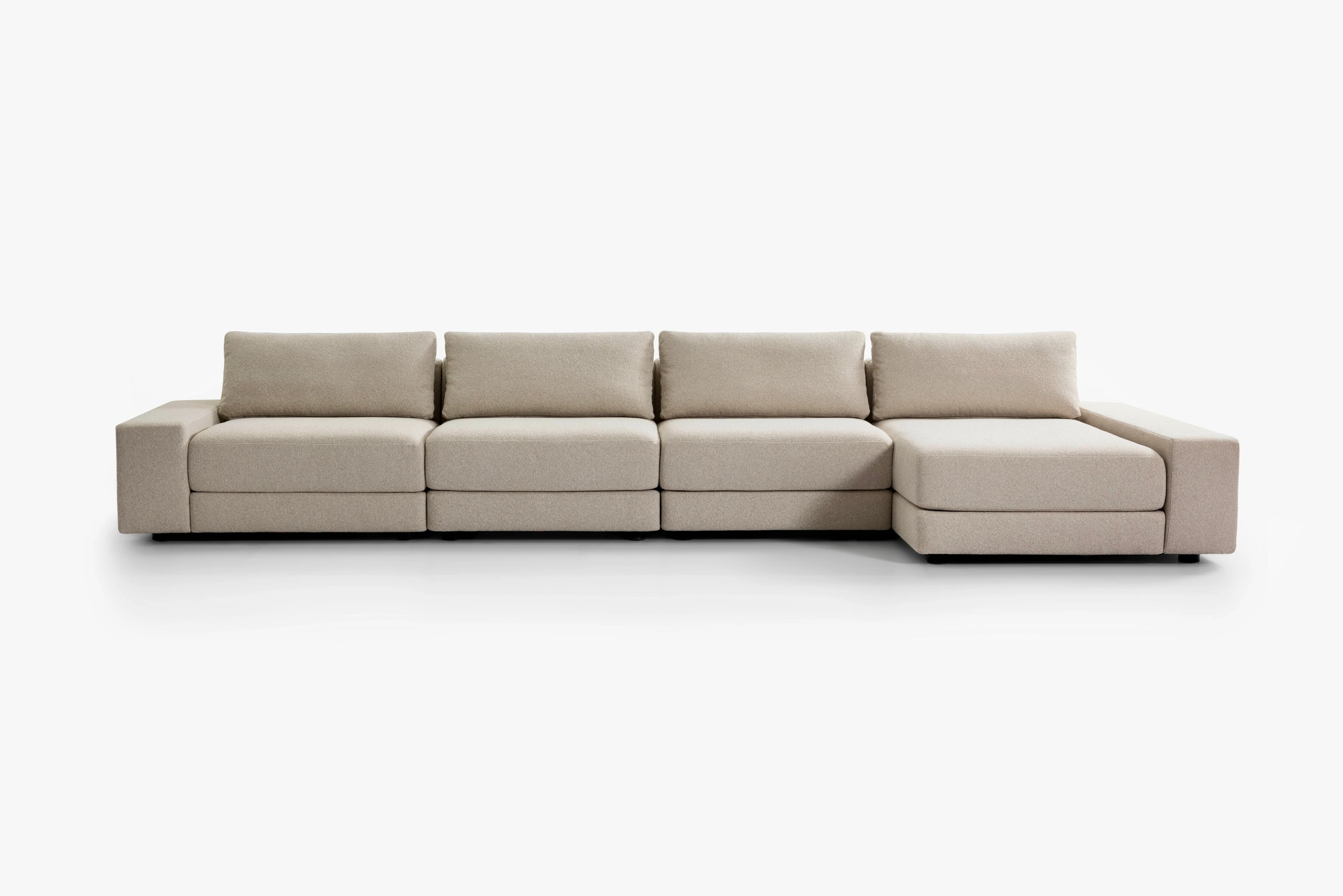 4-piece chaiselong i Cambie Bouclé